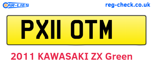PX11OTM are the vehicle registration plates.