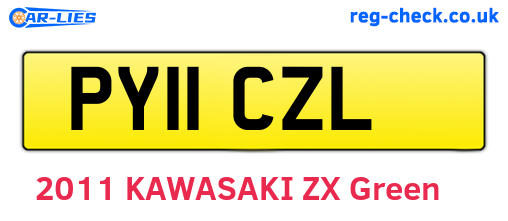 PY11CZL are the vehicle registration plates.
