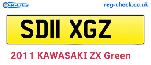 SD11XGZ are the vehicle registration plates.