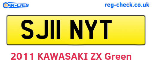 SJ11NYT are the vehicle registration plates.