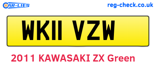 WK11VZW are the vehicle registration plates.