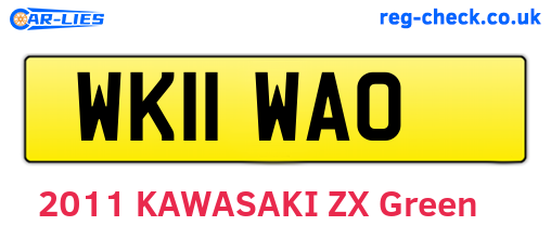 WK11WAO are the vehicle registration plates.