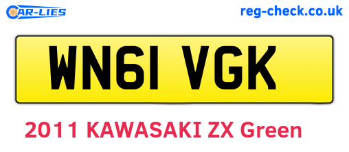 WN61VGK are the vehicle registration plates.