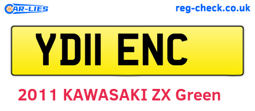 YD11ENC are the vehicle registration plates.