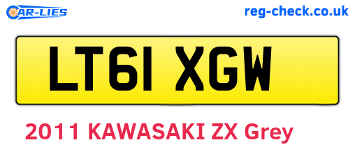 LT61XGW are the vehicle registration plates.