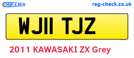 WJ11TJZ are the vehicle registration plates.