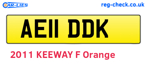 AE11DDK are the vehicle registration plates.