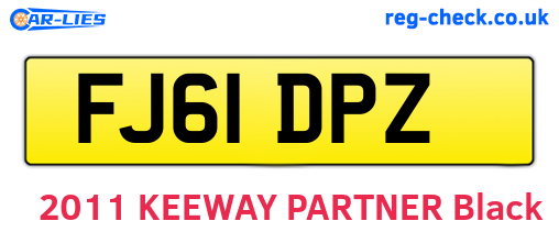FJ61DPZ are the vehicle registration plates.