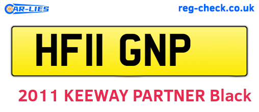HF11GNP are the vehicle registration plates.