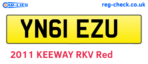 YN61EZU are the vehicle registration plates.