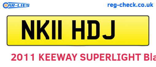 NK11HDJ are the vehicle registration plates.