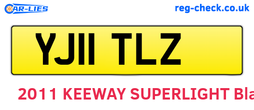 YJ11TLZ are the vehicle registration plates.