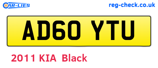 AD60YTU are the vehicle registration plates.