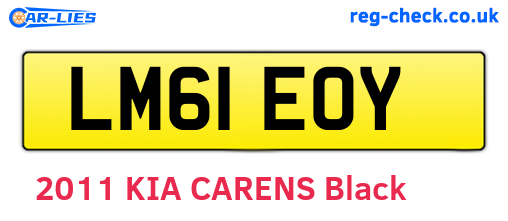 LM61EOY are the vehicle registration plates.