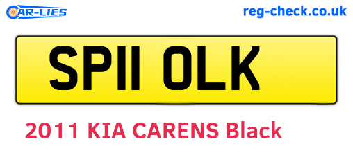 SP11OLK are the vehicle registration plates.