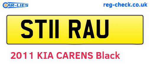 ST11RAU are the vehicle registration plates.