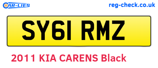 SY61RMZ are the vehicle registration plates.