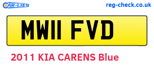 MW11FVD are the vehicle registration plates.