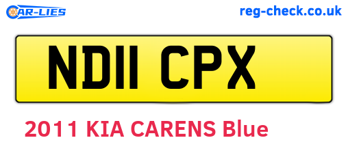 ND11CPX are the vehicle registration plates.