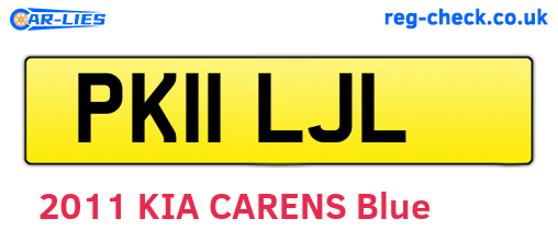 PK11LJL are the vehicle registration plates.