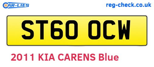 ST60OCW are the vehicle registration plates.