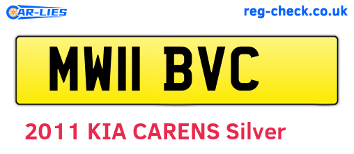 MW11BVC are the vehicle registration plates.