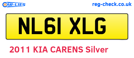 NL61XLG are the vehicle registration plates.