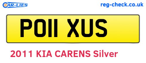 PO11XUS are the vehicle registration plates.