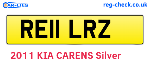 RE11LRZ are the vehicle registration plates.