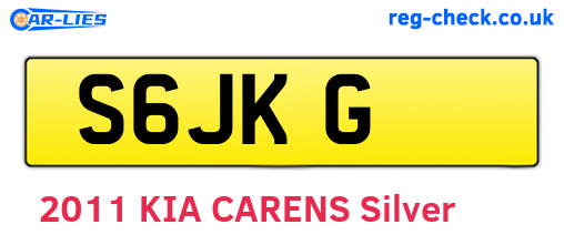 S6JKG are the vehicle registration plates.