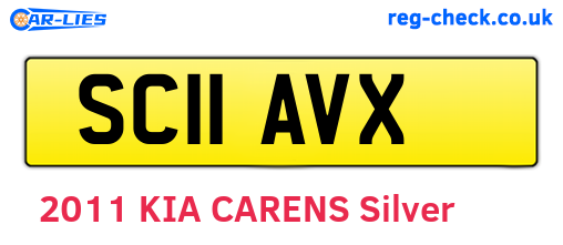 SC11AVX are the vehicle registration plates.