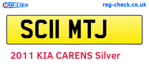 SC11MTJ are the vehicle registration plates.