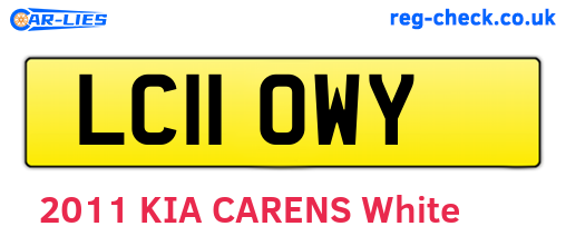 LC11OWY are the vehicle registration plates.
