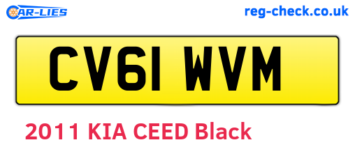 CV61WVM are the vehicle registration plates.