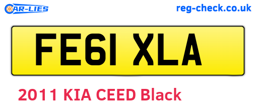 FE61XLA are the vehicle registration plates.