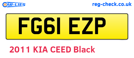 FG61EZP are the vehicle registration plates.