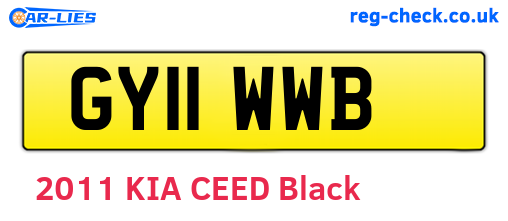 GY11WWB are the vehicle registration plates.