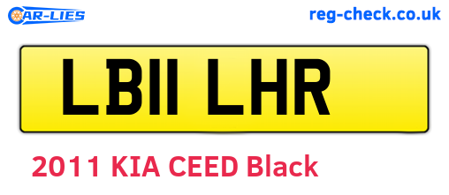 LB11LHR are the vehicle registration plates.