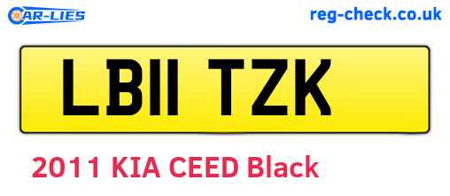 LB11TZK are the vehicle registration plates.