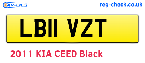 LB11VZT are the vehicle registration plates.