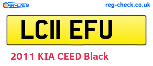 LC11EFU are the vehicle registration plates.