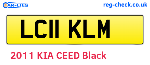 LC11KLM are the vehicle registration plates.