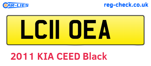 LC11OEA are the vehicle registration plates.