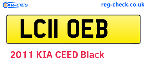 LC11OEB are the vehicle registration plates.