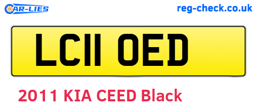 LC11OED are the vehicle registration plates.