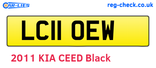 LC11OEW are the vehicle registration plates.
