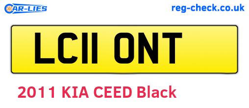 LC11ONT are the vehicle registration plates.
