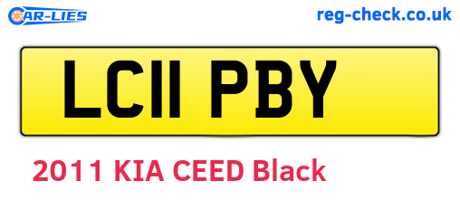 LC11PBY are the vehicle registration plates.