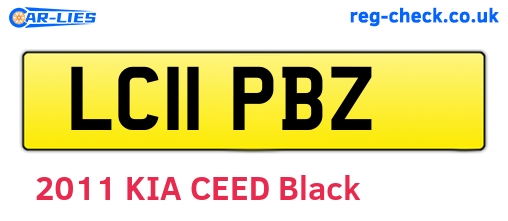LC11PBZ are the vehicle registration plates.