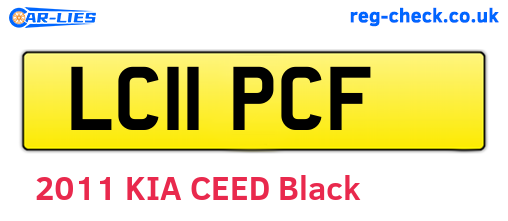 LC11PCF are the vehicle registration plates.